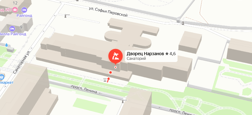 Санаторий «Дворец Нарзанов» на карте 